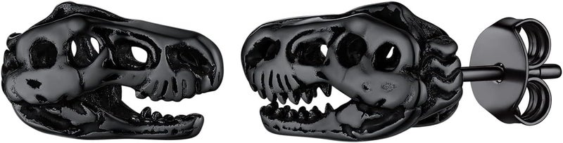 U7 Dragon Earrings Stainless Steel/18K Gold/Black/S925 Sterling Silver Hoop Earrings for Men Women, Personalized Punk Rock Huggie Earrings, Hypoallergenic - Image 1